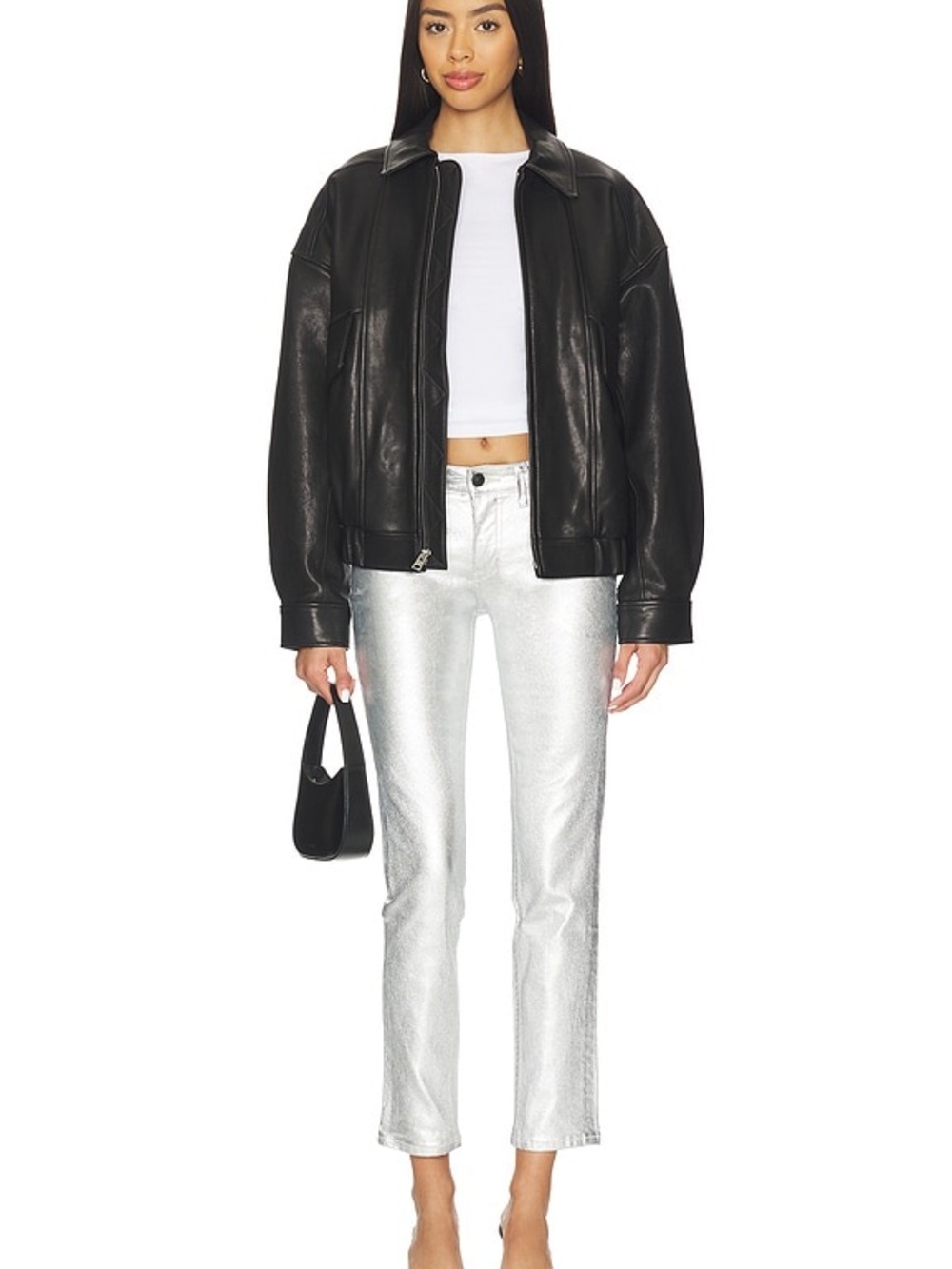 New Free People We The Free Oracle Metallic Pant In Divine jeans